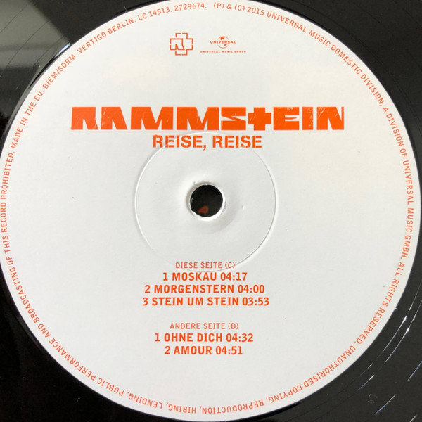 Rammstein Reise, Reise  Vinilo5