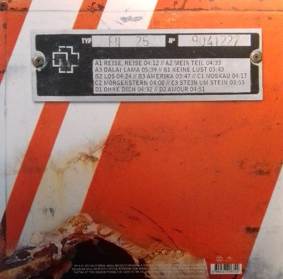 Rammstein Reise, Reise  Vinilo2