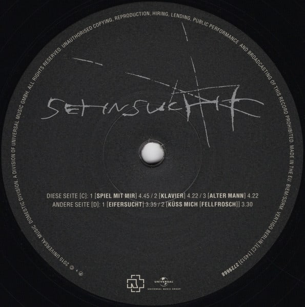 Rammstein Sehnsucht Vinilo5