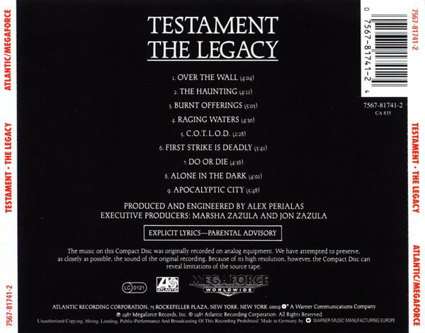 Testament The Legacy Nuevo Y Sellado CD2