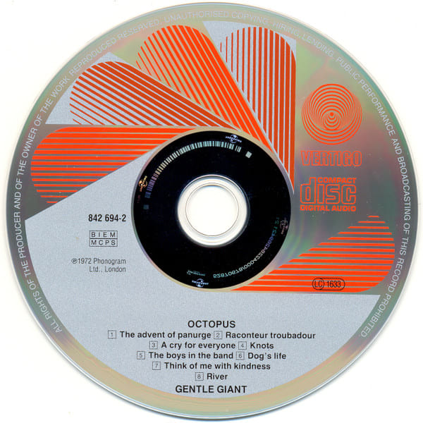 Gentle Giant Octopus Cd3