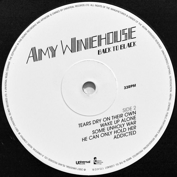 Amy Winehouse Back To Black Vinilo Nuevo4