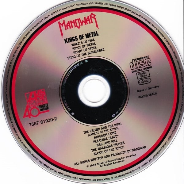 Manowar Kings Of Metal cd3