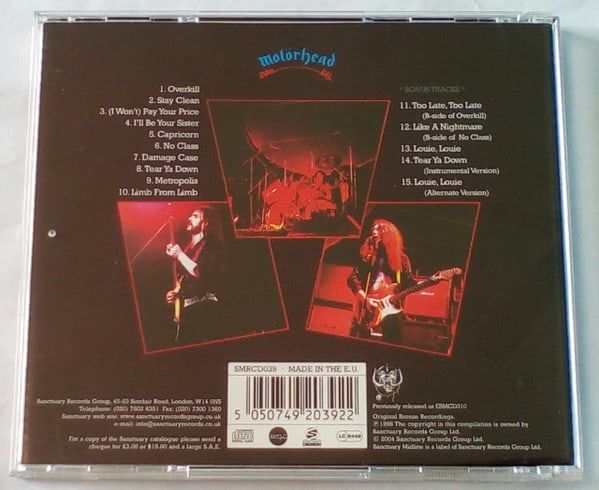 Motörhead Overkill Cd2