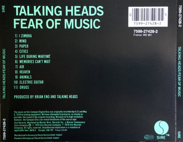 Talking Heads Fear Of Music Cd1