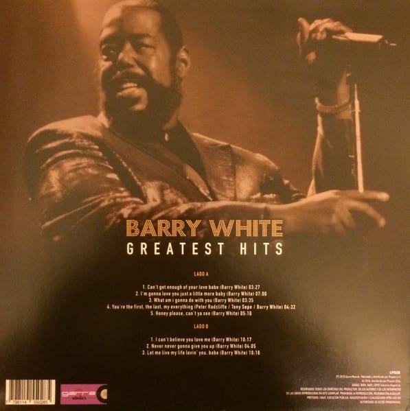 Barry White Greatest Hits Vinyl1