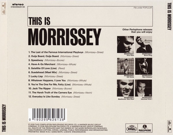 Cd Morrissey This Is Morrissey2