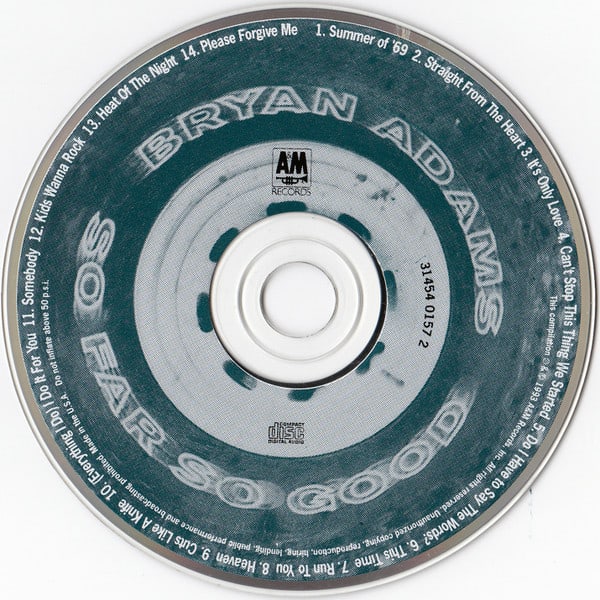 Bryan Adams So Far So Good Cd3