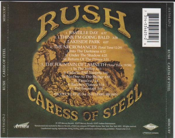 Rush Caress Of Steel Cd1