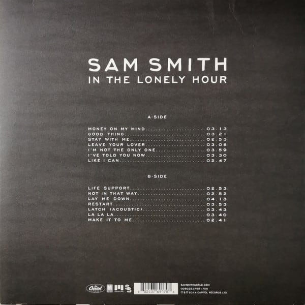 Sam Smith In The Lonely Hour Vinyl2