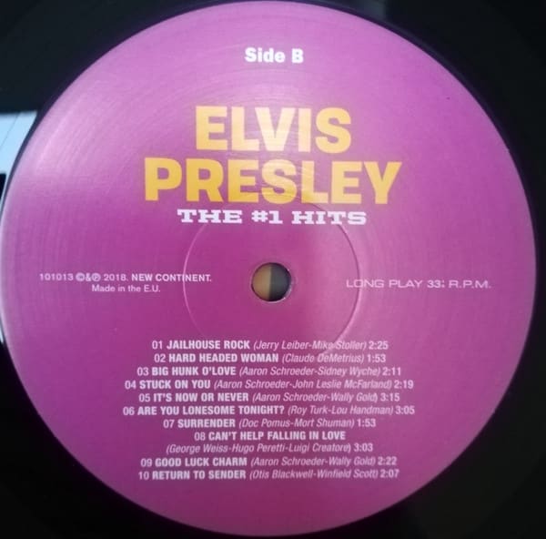 Elvis Presley Hits #1 Vinilo4