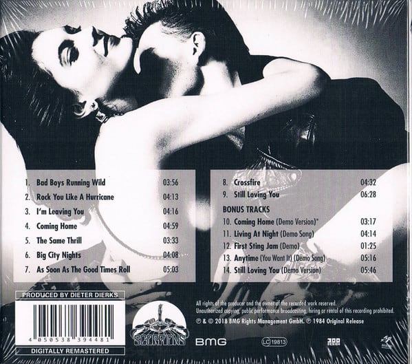 Scorpions Love At First Sting Cd2