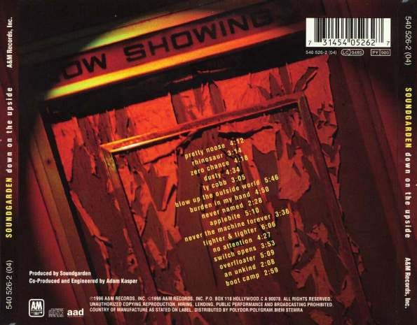Soundgarden Down On The Upside Cd2