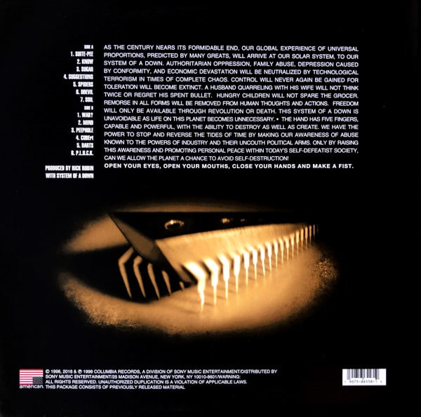 System Of A Down System Of A Down Vinilo1