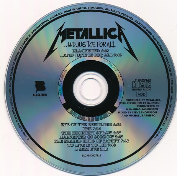 Metallica …And Justice for All Cd3