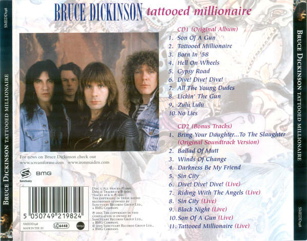 Bruce Dickinson Tattooed Millionaire Cd2