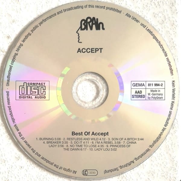 Accept Best Of Accept CD3