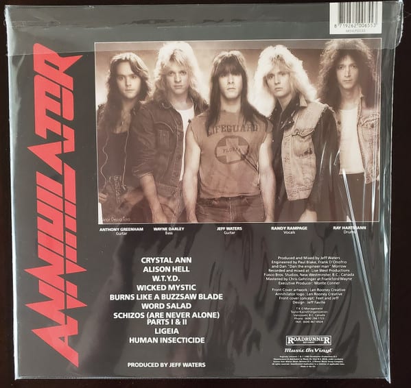 Annnihilator Alice In Hell Vinilo2