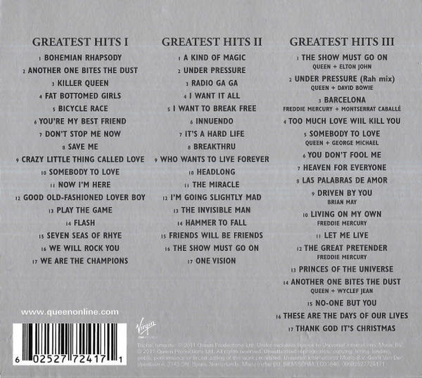 Boxset Queen Platinum Collection Greatest Hits 1, 2 & 3 cd2
