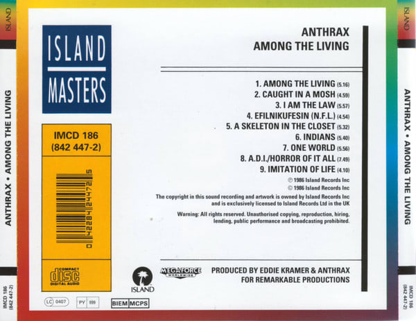 Anthrax Among The Living Cd2