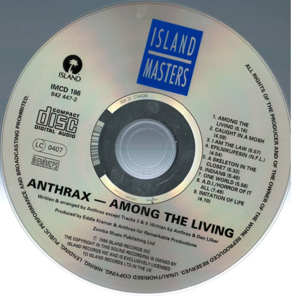 Anthrax Among The Living Cd3