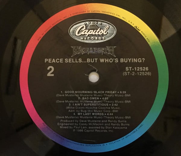 Megadeth Peace Sells..but Who's Buying? Vinilo5