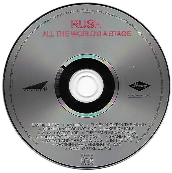 Rush All The World's A Stage CD3
