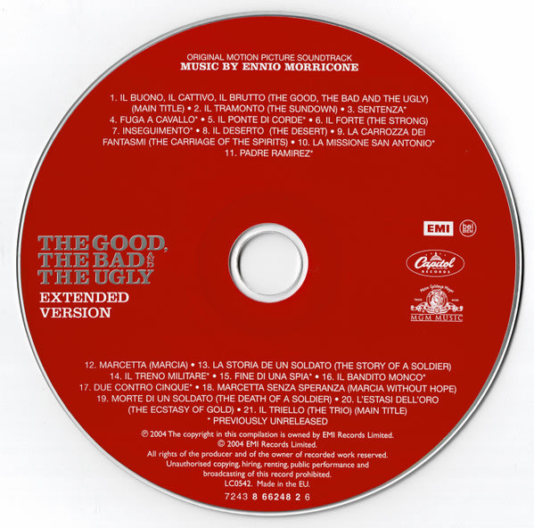 Ennio Morricone The Good, The Bad And The Ugly Cd3
