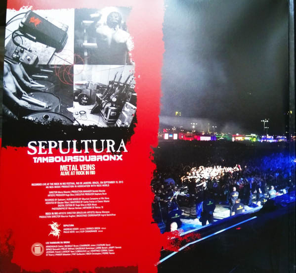 Sepultura & Les Tambours Du Bronx Metal Veins Alive Vinilo3
