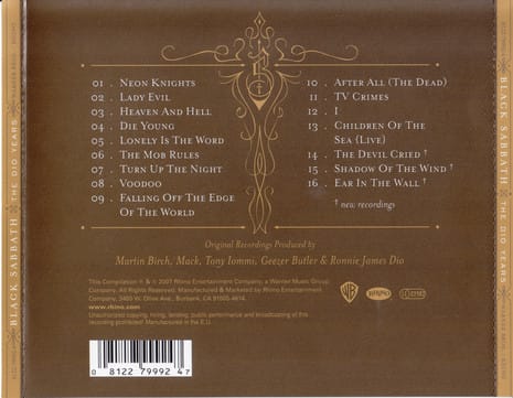 Black Sabbath The Dio Years Cd1