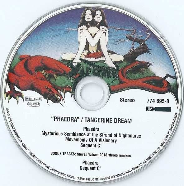 Tangerine Dream Phaedra Cd3