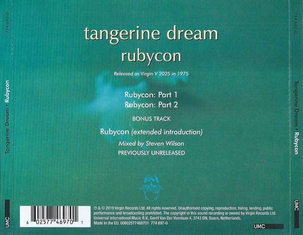 Tangerine Dream Rubycon Cd2