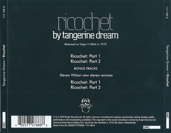 Tangerine Dream Ricochet Cd2
