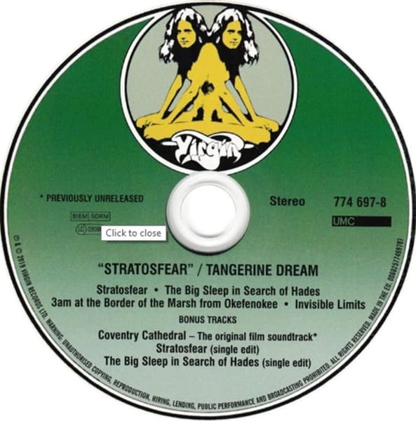 Tangerine Dream Stratosfear Cd3
