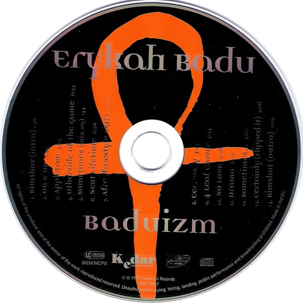 Erykah Badu Baduizm Cd3