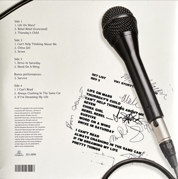 David Bowie Vh1 Storytellers Vinilo2