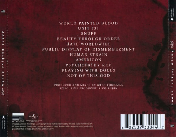 Slayer World Painted Blood Cd3