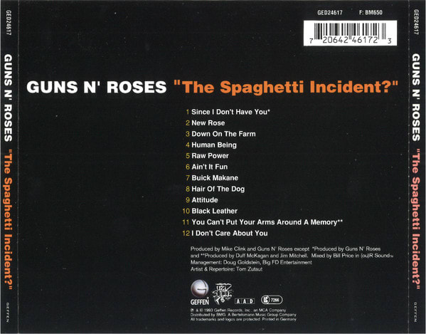 Guns N' Roses The Spaghetti Incident? Cd2