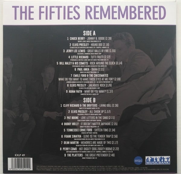 70 Hits The Fifties Remembered Vinilo1