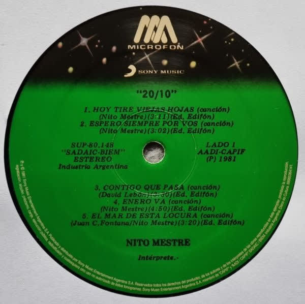Nito Mestre 20/10 Vinilo3