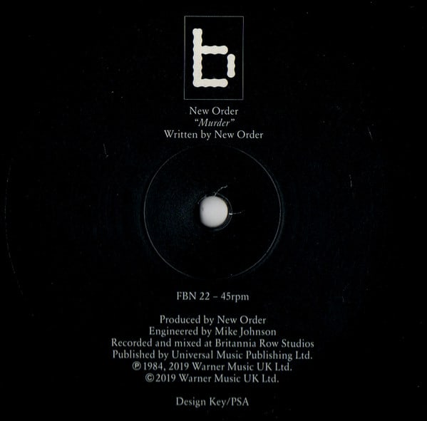 New Order Murder Vinilo3