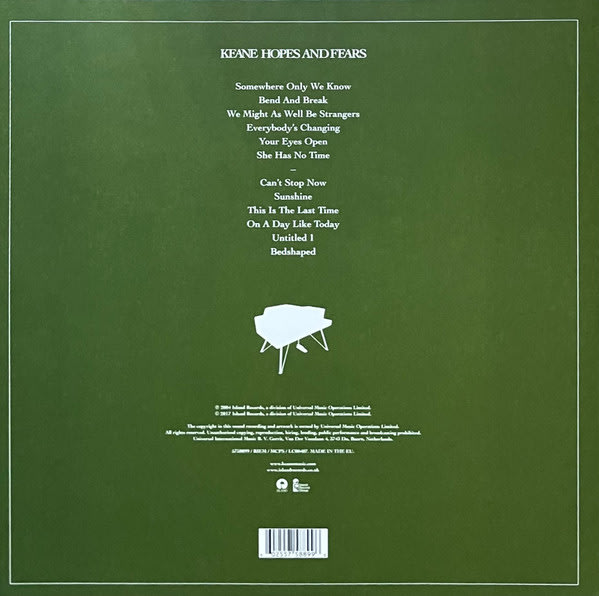 Keane Hopes And Fears Nuevo Sellado Vinilo2
