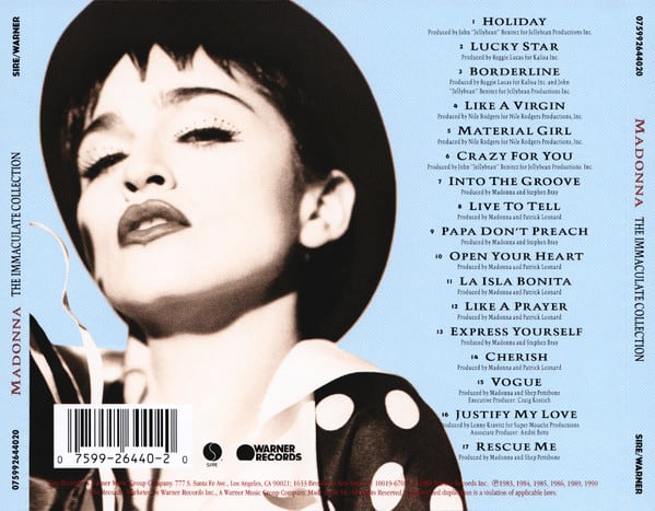 Madonna The Immaculate Collection Cd3