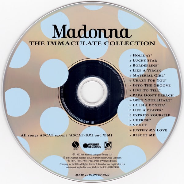 Madonna The Immaculate Collection Cd2