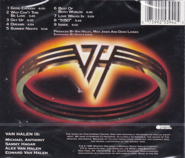 Van Halen 5150 Cd1