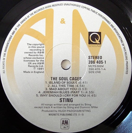Sting The Soul Cages Vinilo3