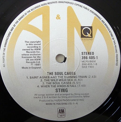 Sting The Soul Cages Vinilo4