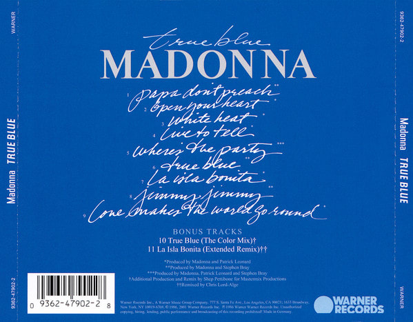 Madonna True Blue Cd2