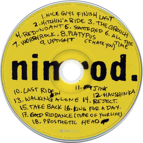 Green Day Nimrod. Nuevo Y Sellado cd3