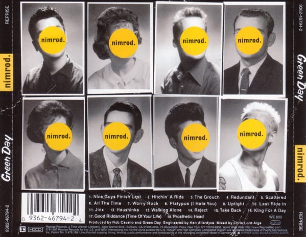 Green Day Nimrod. Nuevo Y Sellado cd2